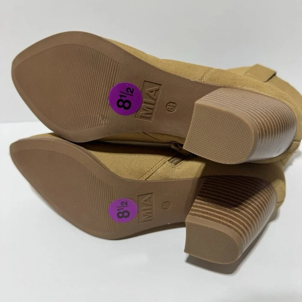MIA Womens Marianne Ankle Boots Brown Size 8.5 M